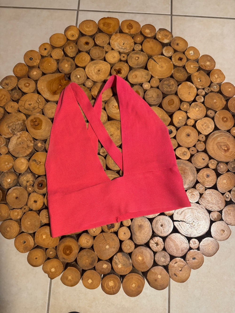 Zara Kids Ribbed Hot Pink Cross-Back Headband
